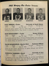 Load image into Gallery viewer, 1968 Vintage Canadian Football League Winnipeg Blue Bombers Media Guide Program
