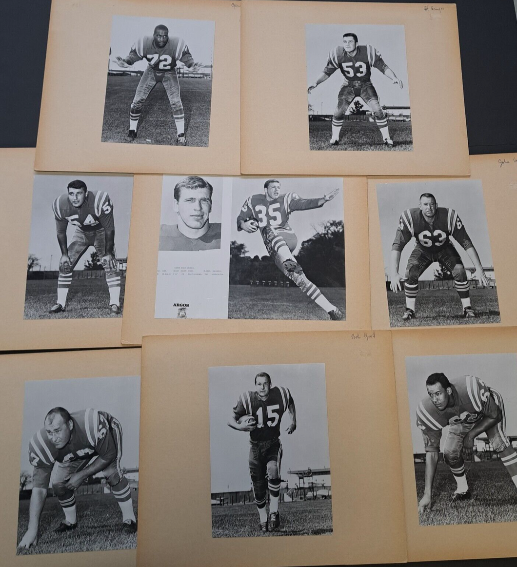 1966 Toronto Argonauts Player Photos x8 Team File CFL Canadian Footbal