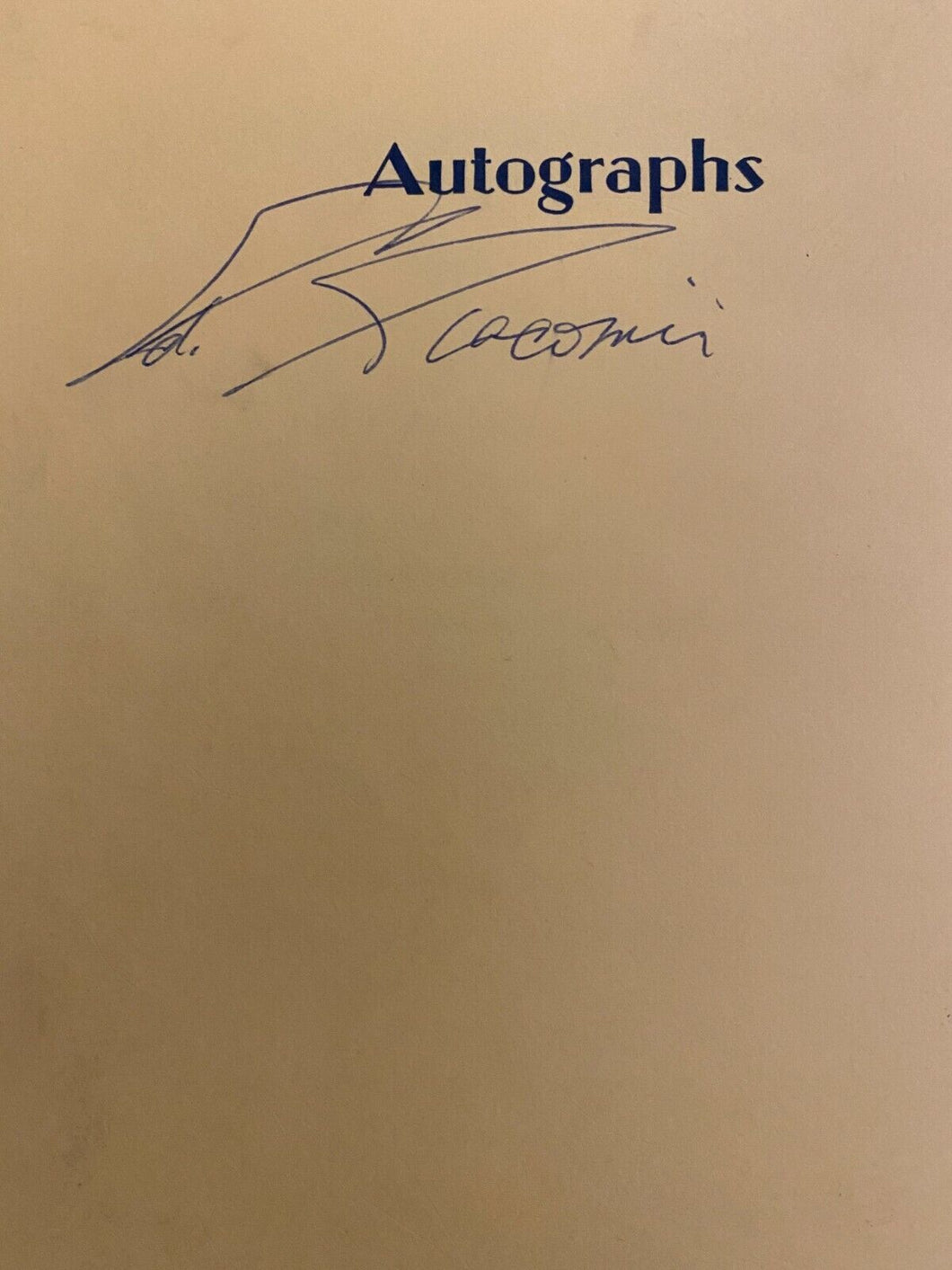 1976 Signed Dinner Program NHL Hockey Hall of Famer Ed Giacomin Autographed