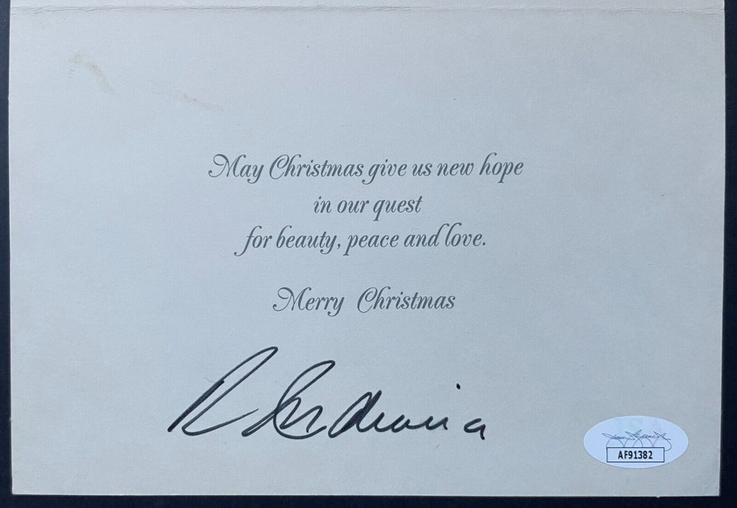 C1976 Robert Indiana Autographed Christmas Card Philadelphia Love Statue VTG JSA