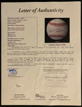 Load image into Gallery viewer, Leo Durocher Signed Chub Feeney Baseball Autographed Dodgers MLB HOFer JSA LOA
