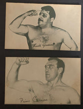 Load image into Gallery viewer, 12 Different Vintage 1940-1960 Exhibit Cards Historical Sports Primo Carnera
