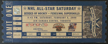 Load image into Gallery viewer, 2000 NHL Hockey All-Star Saturday Unused Full Ticket Heroes + Skills Competition
