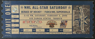 2000 NHL Hockey All-Star Saturday Unused Full Ticket Heroes + Skills Competition