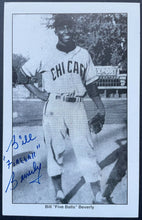 Load image into Gallery viewer, Autographed Bill Fireball Beverly Misprint Postcard Negro Leagues VTG Signed
