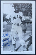 Autographed Bill Fireball Beverly Misprint Postcard Negro Leagues VTG Signed