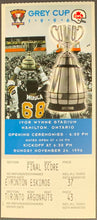 Load image into Gallery viewer, 1996 Ivor Wynne Stadium CFL Grey Cup Full Ticket Toronto vs Edmonton Football
