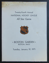 Load image into Gallery viewer, 1971 Boston Garden 24th Annual NHL All Star Game Portfolio + Schedule + Stats
