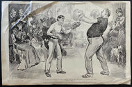 1904 Vintage Life Publications Company Boxing Themed Print Vtg Boxers
