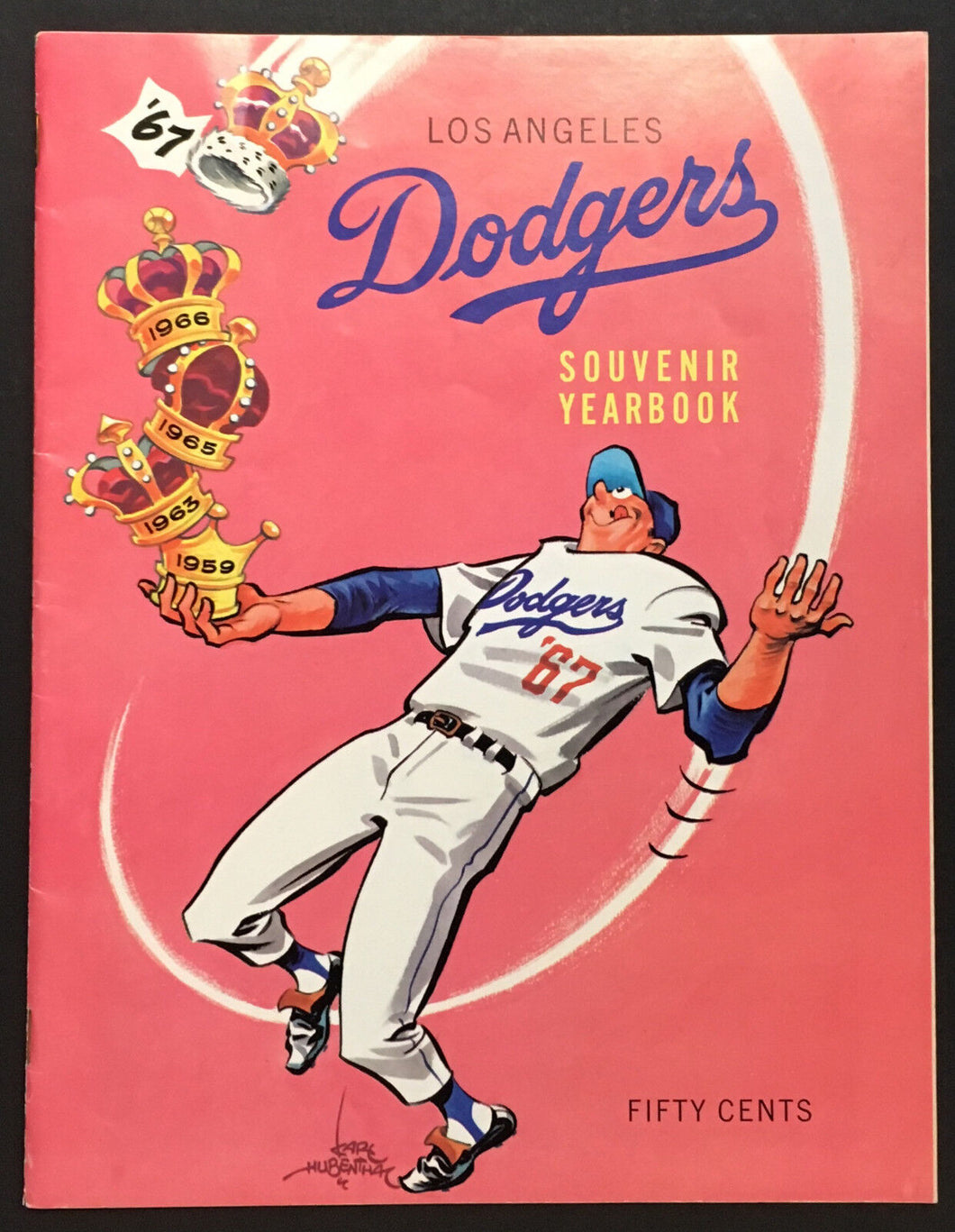 1967 Los Angeles Dodgers Yearbook MLB Baseball Tenth Year in LA Vintage