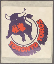 Load image into Gallery viewer, 1974 WHA Hockey Toronto Toros Unused Vintage Car Sticker Rare Decal
