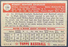 Load image into Gallery viewer, 1952 Topps Baseball Bob Chakales #120 Cleveland Indians MLB Trading Card Vintage
