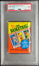 Load image into Gallery viewer, 1980 Topps Pro Basketball Wax Pack PSA NM 7 NBA Magic Johnson Larry Bird
