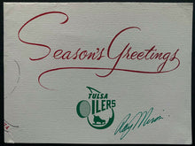 Load image into Gallery viewer, 1973 Tulsa Oilers Ray Miron Head Coach Autographed Signed Hockey Christmas Card
