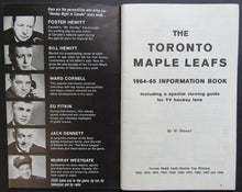 Load image into Gallery viewer, 1964/1965 Toronto Maple Leafs Information Book TV Viewers&#39; Guide NHL Hockey VTG
