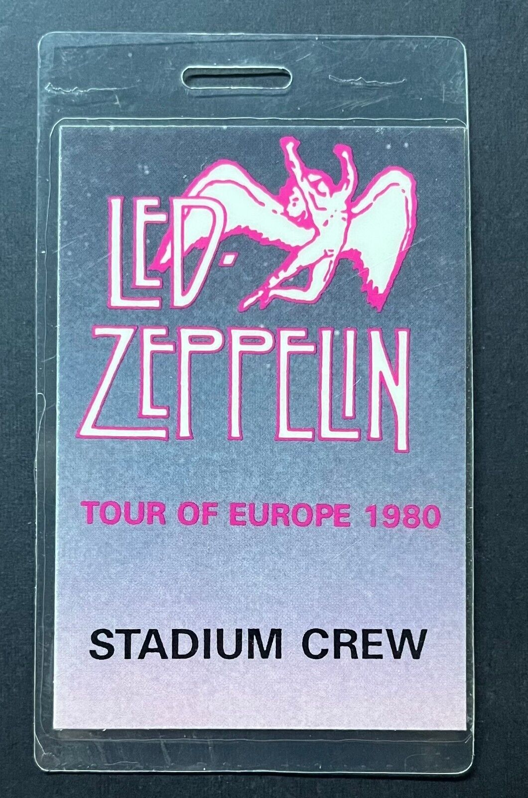 1980 Led Zeppelin Europe Tour Backstage Crew Pass Laminated 14 Concerts Bonham