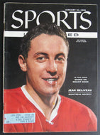 1956 Sports Illustrated Magazine NHL Montreal Canadiens Jean Béliveau VTG Cover