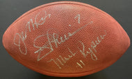 Montana + Flutie + Theismann Multi Autographed Duke Wilson NFL Football JSA LOA