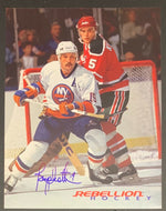 Bryan Trottier New York Islanders Autographed Photo NHL Hockey Rebellion Vintage