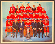 1961-62 Montreal Canadiens Molson Promotional Team Photo Prince of Wales Trophy