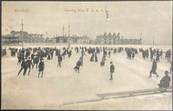 1900 Montreal A.A.A. Skating Scene Postcard Vintage Old Sports Canada