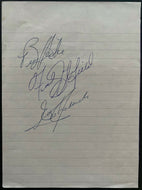 Vintage NHL Hockey Autographs Bill Hicke Fred Stanfield Ed Chadwick Signed Cut