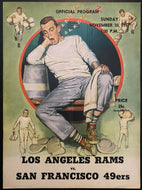 1957 Vintage NFL Football Program Los Angeles Rams San Francisco 49ers Coliseum