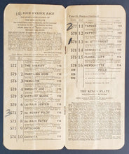 Load image into Gallery viewer, 1945 Woodbine Racetrack Very Rare King&#39;s Plate Program - Won By Uttermost
