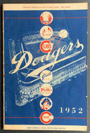 1952 Ebbets Field Brooklyn Dodgers Vintage MLB Baseball Program Jackie Robinson