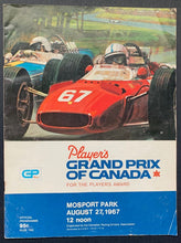 Load image into Gallery viewer, 1967 F1 Grand Prix of Canada World Championship Ticket + Program Vintage Racing
