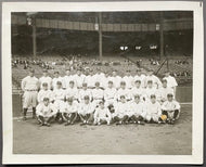 1927 New York Yankees B&W Team Photo Babe Ruth Lou Gehrig MLB Baseball Vintage
