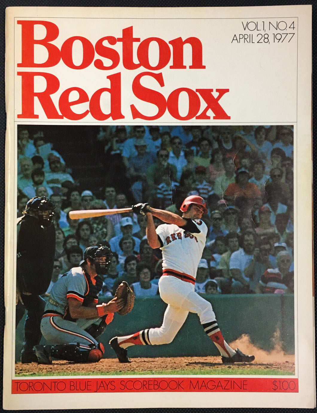1977 Toronto Blue Jays Program 1st Season Boston Red Sox Yastrzemski Pictured