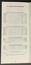 Load image into Gallery viewer, 1975 World Series Media Guide &amp; Scorecard Boston Red Sox vs Cincinnati Reds MLB
