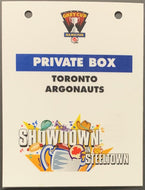 1996 Grey Cup Toronto Argonauts Private Box Ticket Pass CFL Canada Football