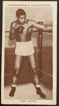 Load image into Gallery viewer, 1938 Joe Louis Churchman Cigarettes Boxing Personalities Vtg Tobacco Card #26
