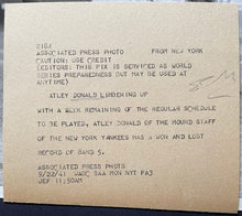 Load image into Gallery viewer, 1941 Vintage Original Type 1 New York Yankees Press Photo Atley Donald WOS
