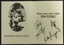 Load image into Gallery viewer, Vtg Toronto Maple Leafs NHL Hockey Autographed Greeting Card x15 Signatures
