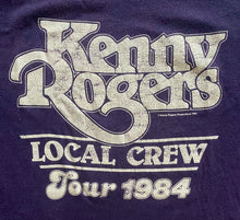 Load image into Gallery viewer, Kenny Rogers 1984 Local Crew Concert T-Shirt Vintage Original Authentic

