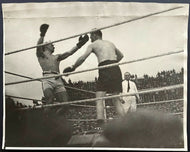 1924 Vintage Type 1 Boxing Photo Tommy Gibbons Georges Carpentier Michigan City