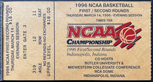 Load image into Gallery viewer, 1996 NCAA Basketball Tournament Ticket Booklet 1st + 2nd Round Indianapolis
