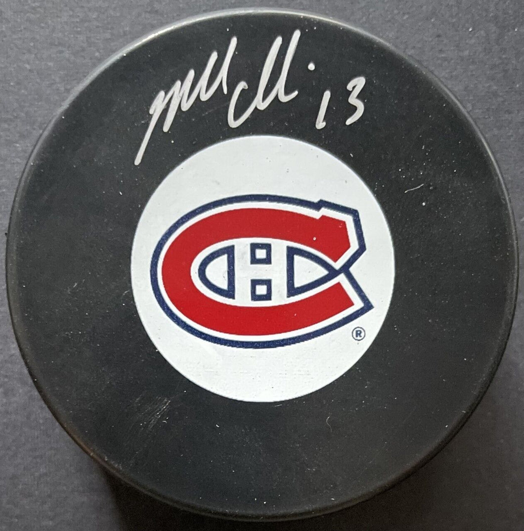 Mike Cammalleri Autographed Montreal Canadiens NHL Hockey Puck Signed AJ Sports