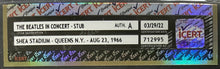 Load image into Gallery viewer, 1966 Shea Stadium Beatles Slabbed Concert Ticket Queens NY Authenticated iCert
