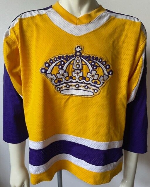Jim Fox Los Angeles LA Kings Vintage Replica NHL Pro Stitch Hockey Jersey