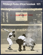 Load image into Gallery viewer, 1971 NLCS Games 3-4 Pittsburgh Pirates San Francisco Giants Program MLB Baseball
