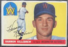 Load image into Gallery viewer, 1955 Topps Baseball #124 Harmon Killebrew Rookie Card MLB Nationals KSA ENM 6
