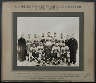 1928-29 Courville Hockey Team Cabinet Photo Equipe De Hockey Vintage
