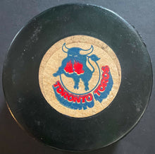 Load image into Gallery viewer, Toronto Toros Official WHA Hockey Game Puck Vintage Variation Used 1973-1976
