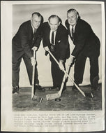 1962 Vintage Wire Photo NHL Hockey 3 New York Rangers Boucher + Cook Brothers