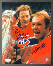 Load image into Gallery viewer, Larry Robinson + Yvan Cournoyer Autographed NHL Hockey Montreal Photo Signed JSA
