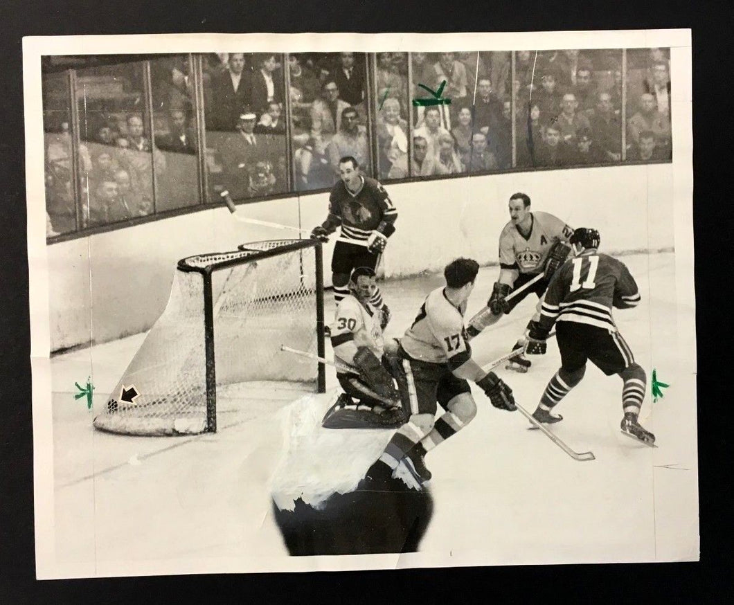 1968 Terry Sawchuk NHL Hockey Press Photo Los Angeles Kings Chicago Blackhawks